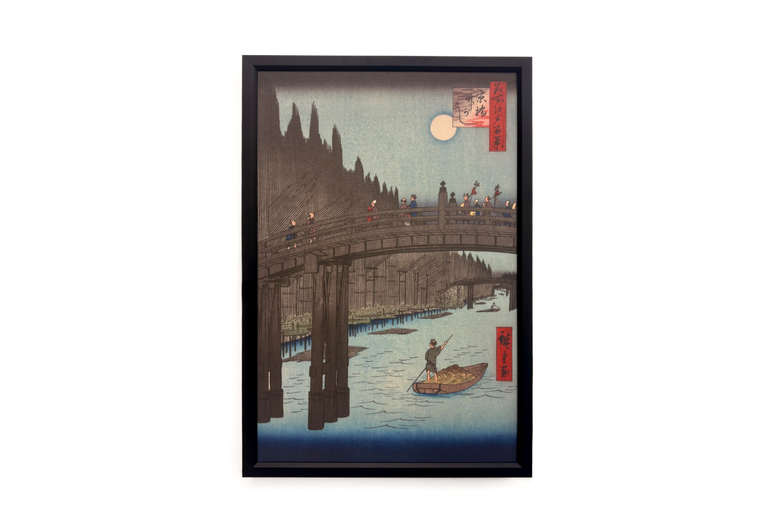 Bambusmarked ved Capital Bridge, 1857., 1857. - Ando Hiroshige
