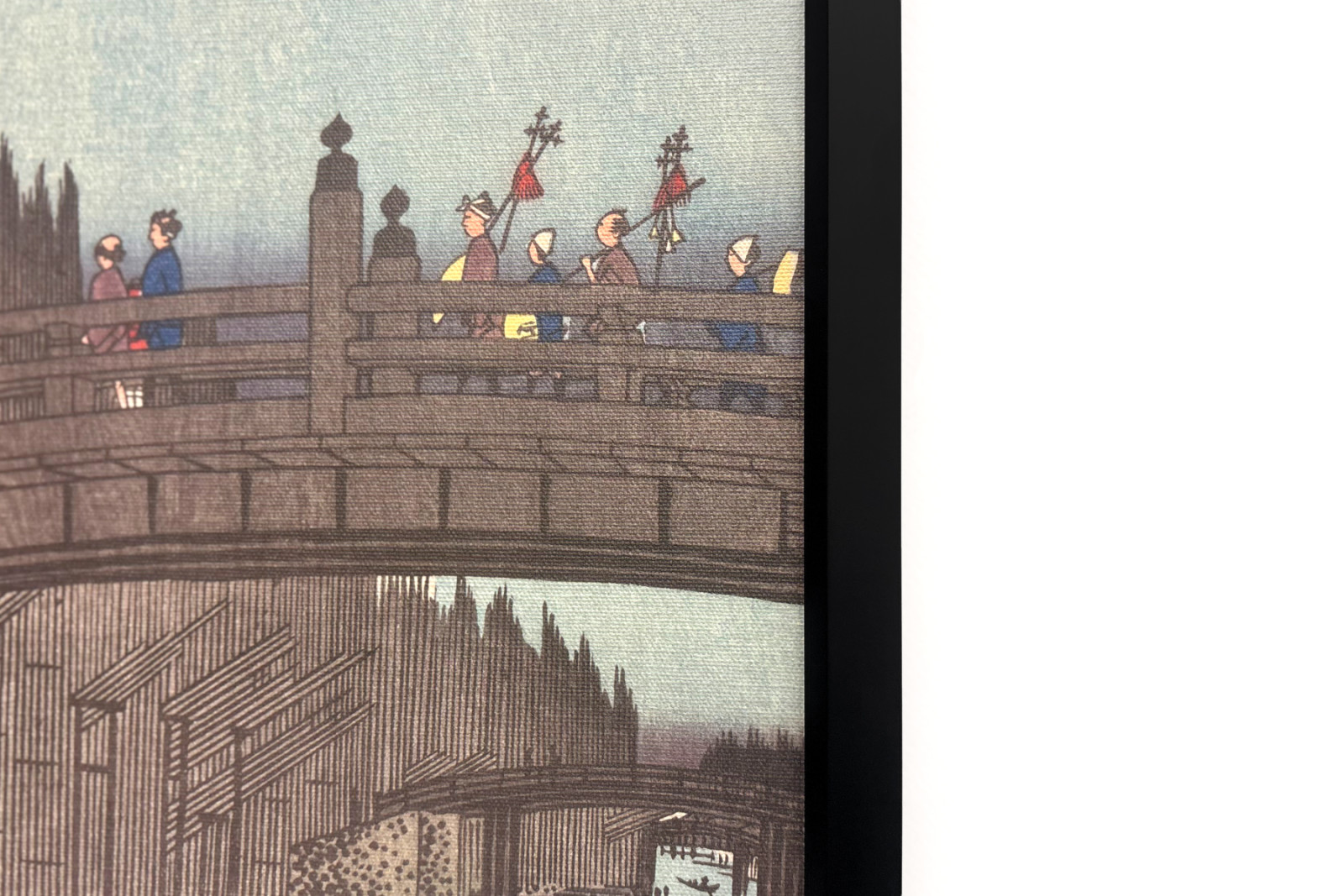 Bambusmarked ved Capital Bridge, 1857., 1857. - Ando Hiroshige