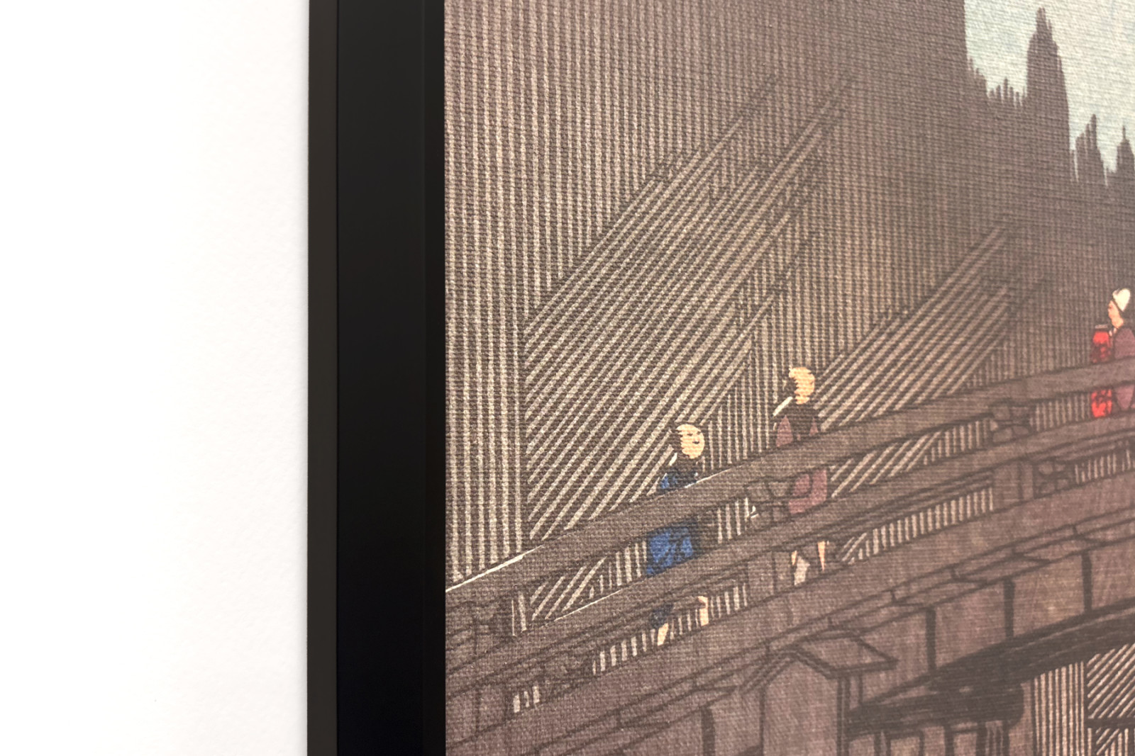 Bambusmarked ved Capital Bridge, 1857., 1857. - Ando Hiroshige
