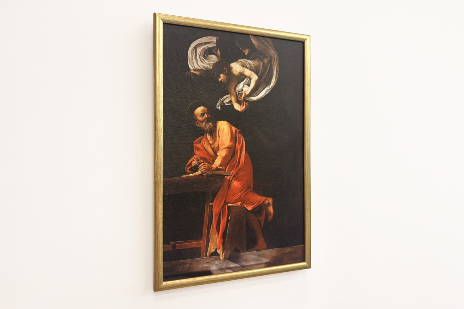 Den hellige Matthews inspiration - Michelangelo Merisi Caravaggio