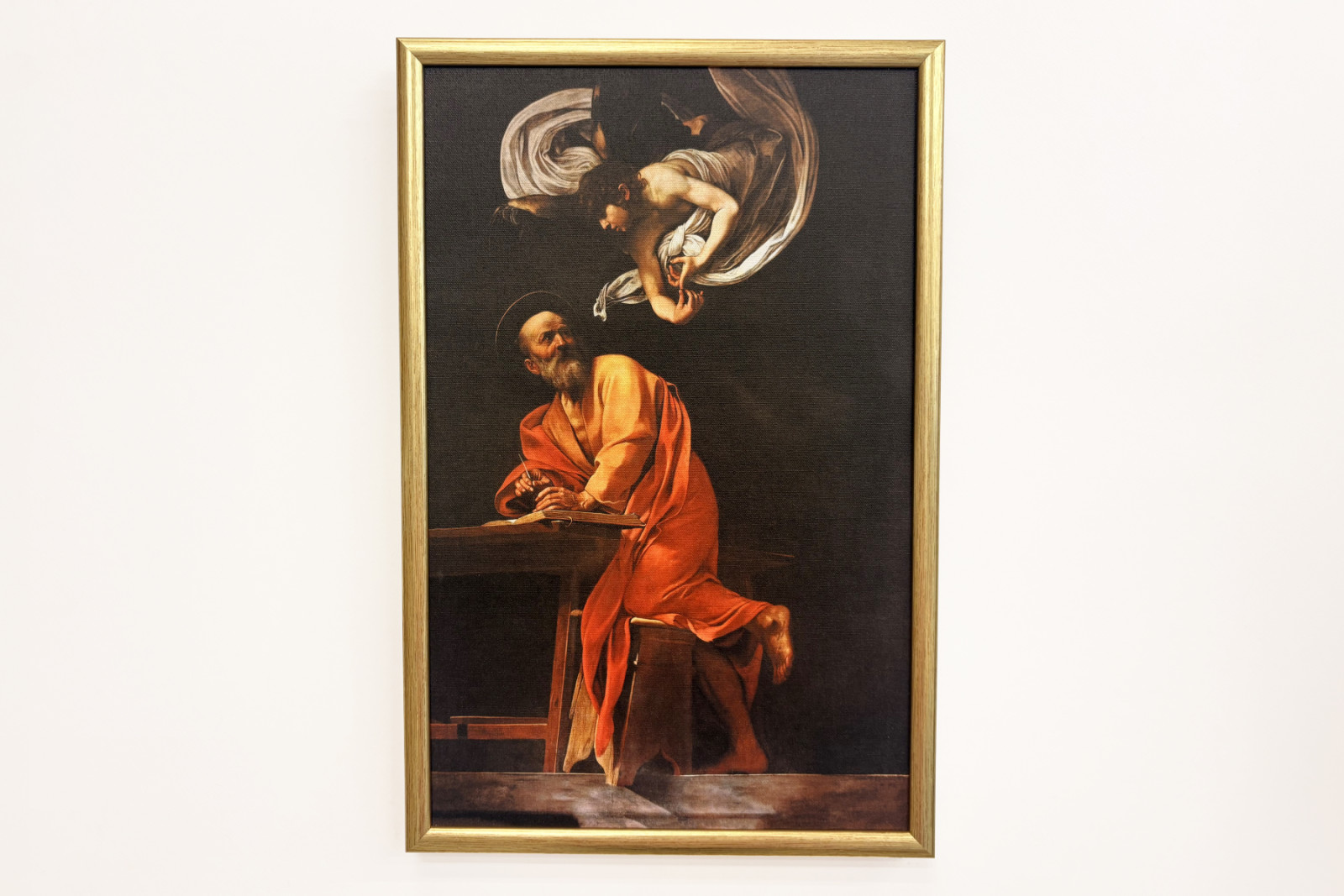 Den hellige Matthews inspiration - Michelangelo Merisi Caravaggio