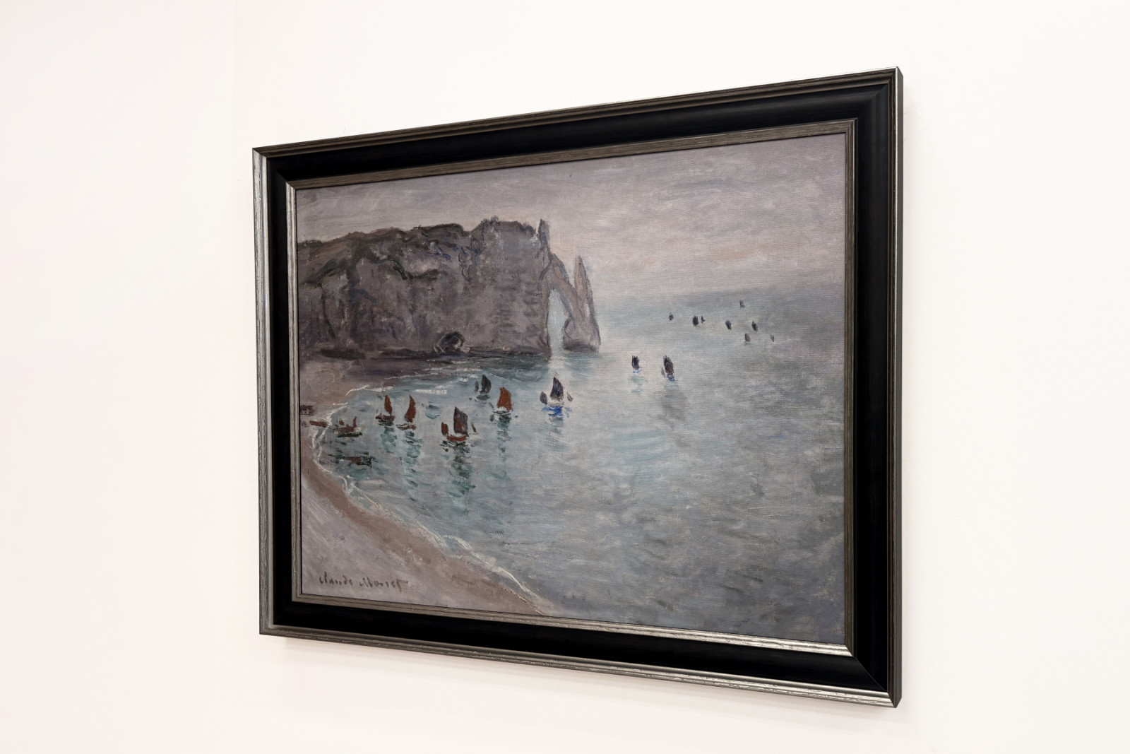 Etretat, Porte d'Aval: Fiskerbåde forlader havnen - Claude Monet