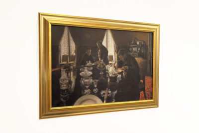 Diner - Middag på rue Miromesnil, Caillebotte-familiens hjem (olie på lærred)