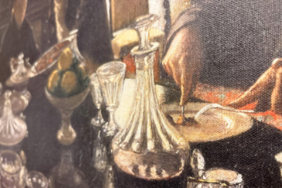 Diner - Middag på rue Miromesnil, Caillebotte-familiens hjem (olie på lærred)