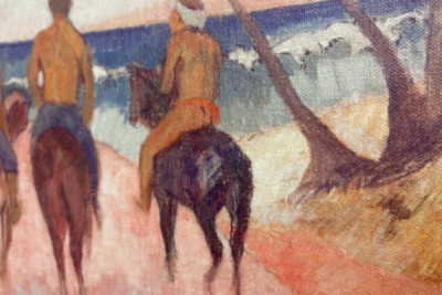 Rytter på stranden