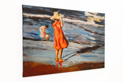 Børn på stranden, maleri af Joaquín Sorolla (1863-1923). 1900