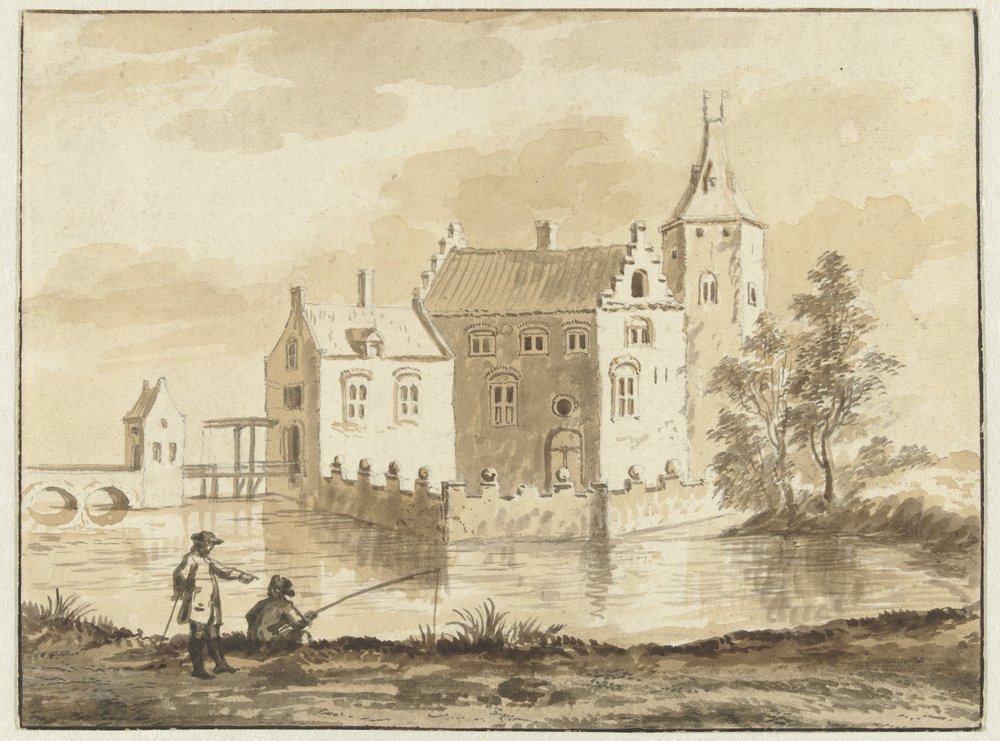 Huset Munniekenhof nær landsbyen Grijpskerk i Walcheren af Abraham Rademaker