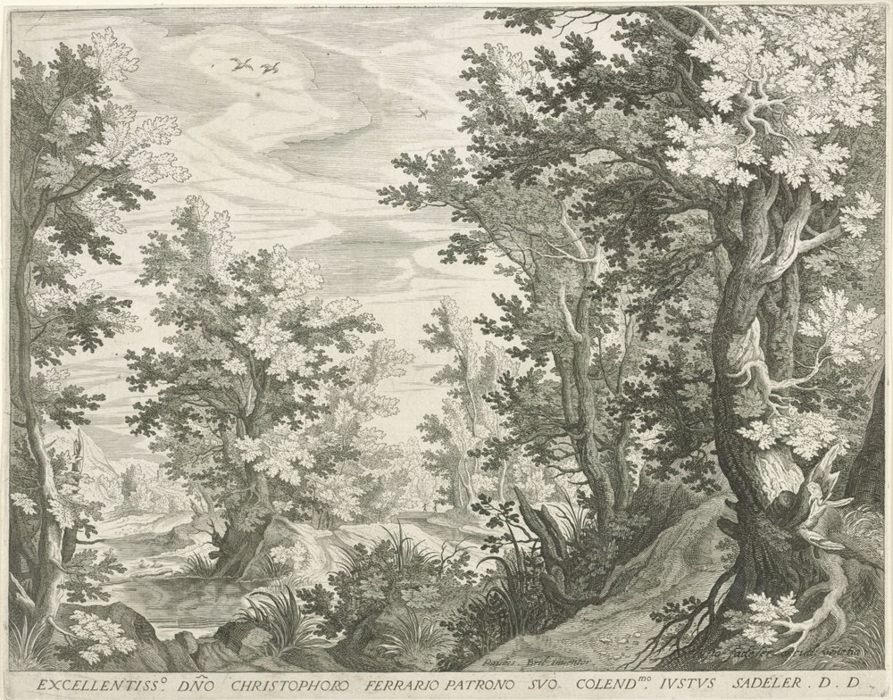 Skovlandskab af Egidius  Sadeler (II)