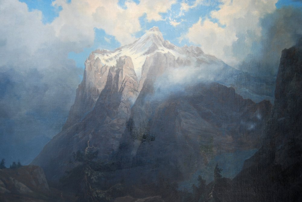 Mount Brewer fra Kings River Canyon, Californien af Albert Bierstadt