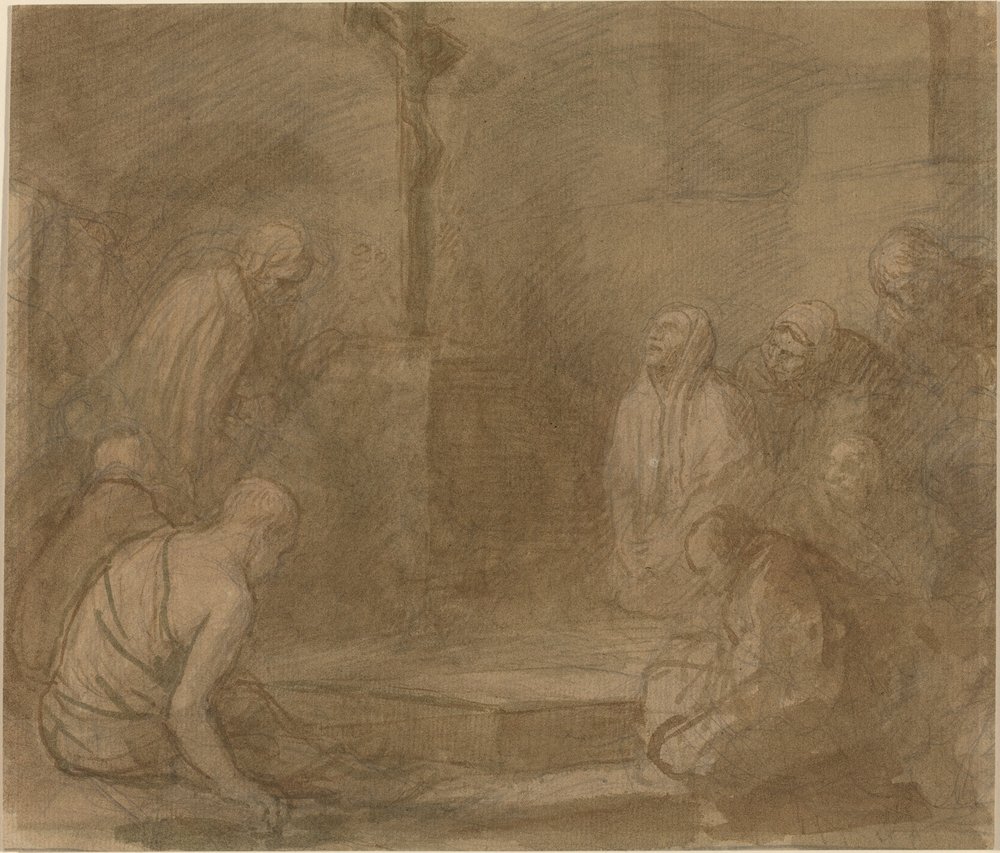 Ved foden af korset af Alphonse Legros