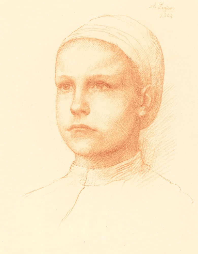 Ung bonde Ung bondepige, 1904. af Alphonse Legros