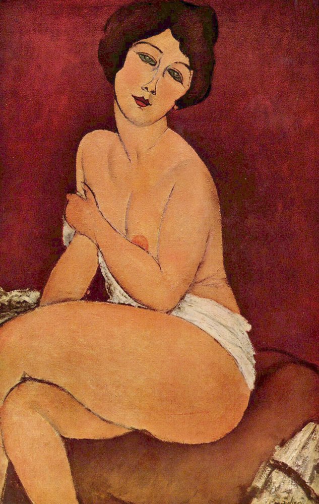 Kvindelig nøgenfigur af Amedeo Modigliani