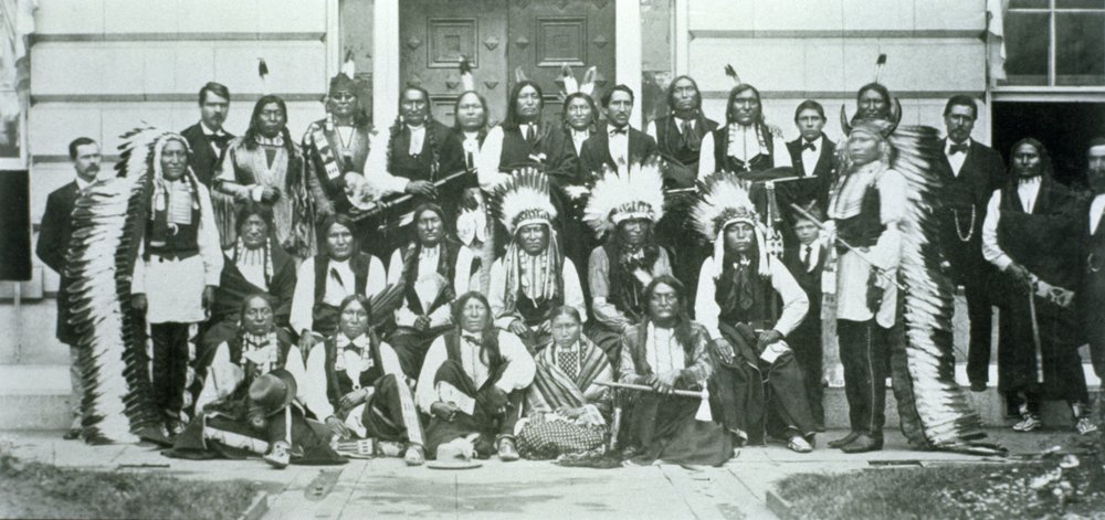 Indiansk delegation af siouxledere i Washington, D.C., for at protestere mod bruddet på Fort Laramie-traktaten af 1868 af American Photographer