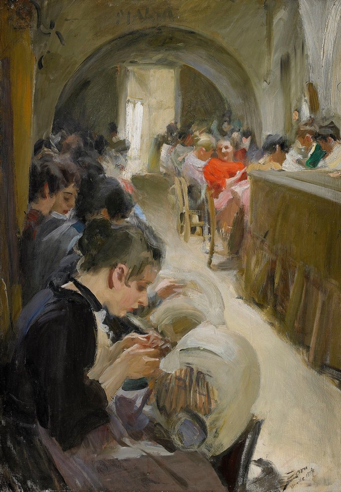 Snørebånd i Venedig af Anders Leonard Zorn