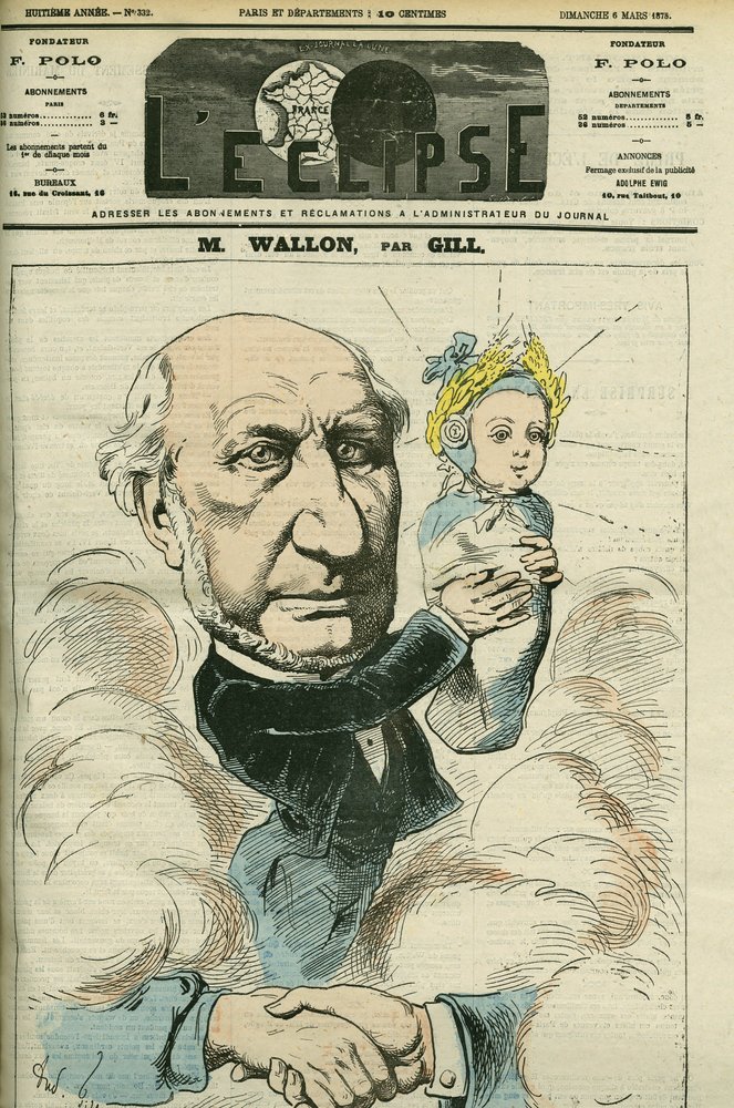 Portræt af Henri Wallon (1812-1904), fransk historiker og politiker, betragtet som republikkens fader. Cover i "" L