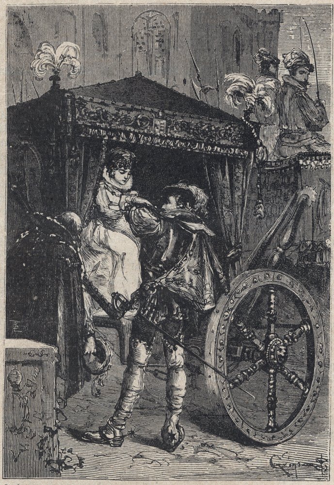 Lucrezia Borgia med sin første mand Giovanni Sforza d