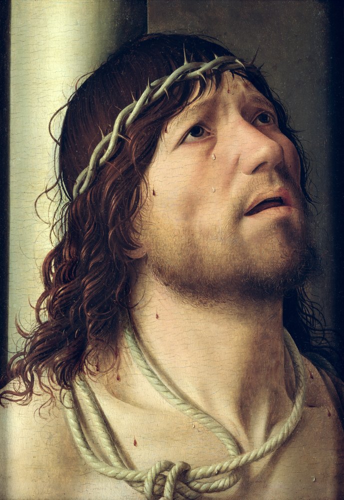Kristus ved søjlen, ca. 1475 (detalje) af Antonello da Messina