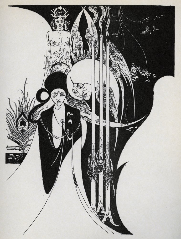Om en neofyt og hvordan den sorte kunst blev åbenbaret for ham, 1899 af Aubrey Beardsley