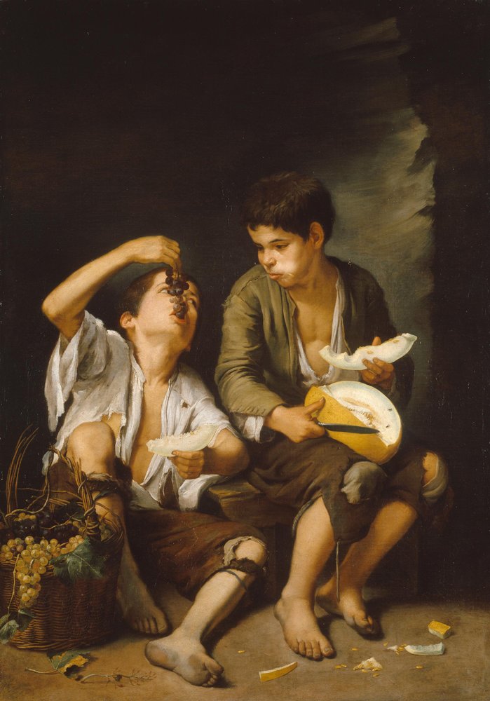 Drue- og melonspisere af Bartolomé Esteban Murillo