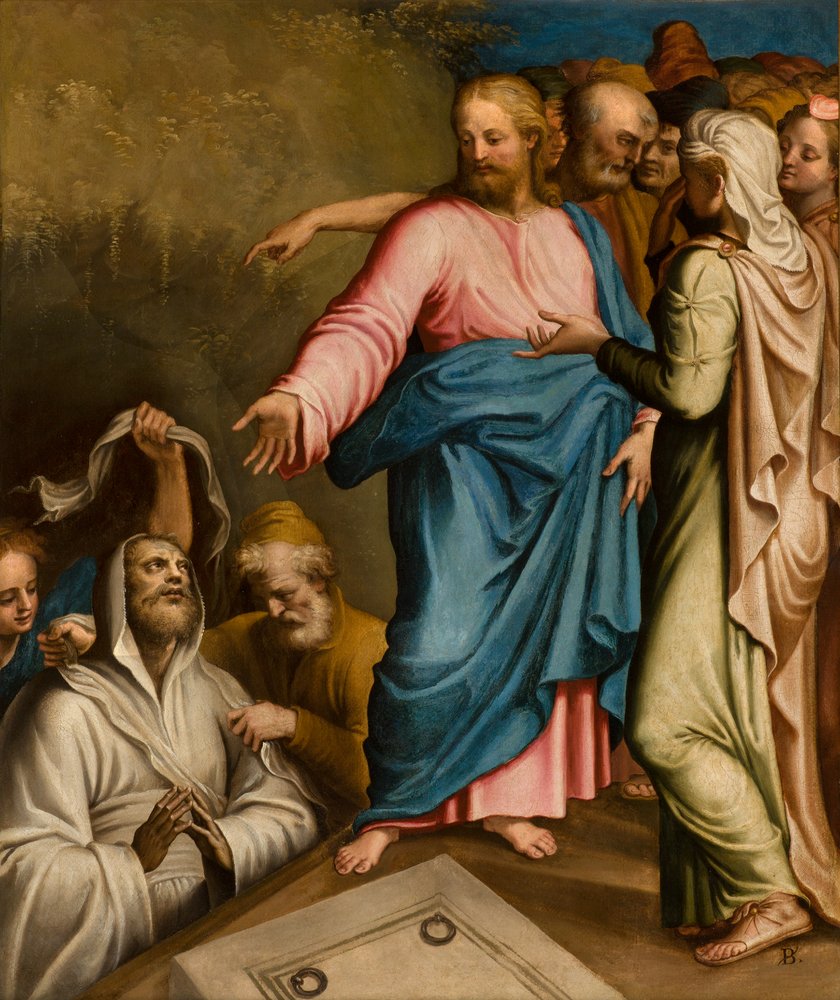 Kapel af SS sakramentet, første spænd sydsiden, Bernardino Campi, lavendel af foden 1569 af Bernardino Campi
