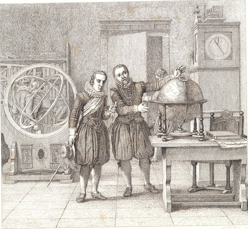 Christian IV besøger Tycho Brahe på Uranienborg af Christoffer Wilhelm Eckersberg