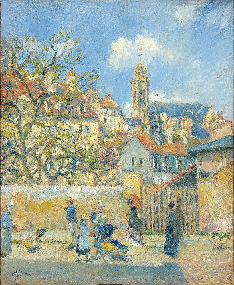 The Cart Park, Pontoise, 1878 af Camille Jacob Pissarro