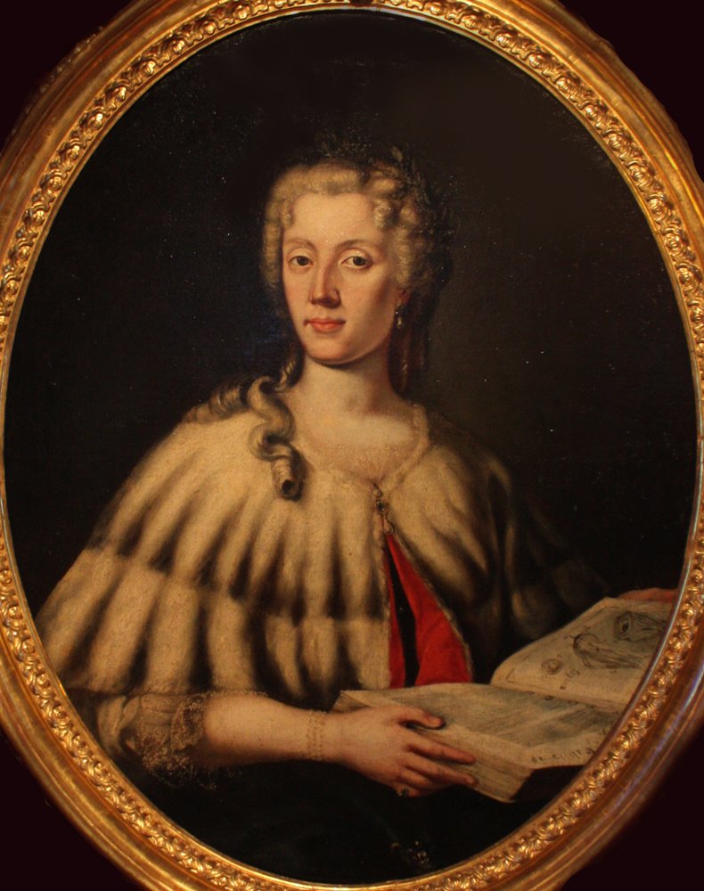 Portræt af Laura Bassi 1711-1778, midten af det 18. århundrede.. af Carlo Vandi