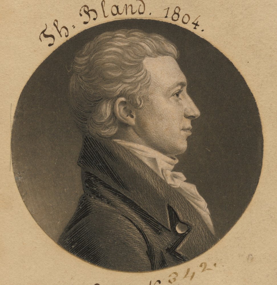 Theodorick Bland af Charles Balthazar Julien Févret de Saint-Mémin