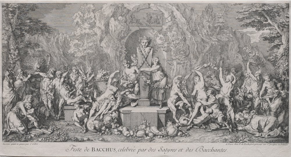 De fire højtider: Bacchus-festivalen. af Claude Gillot
