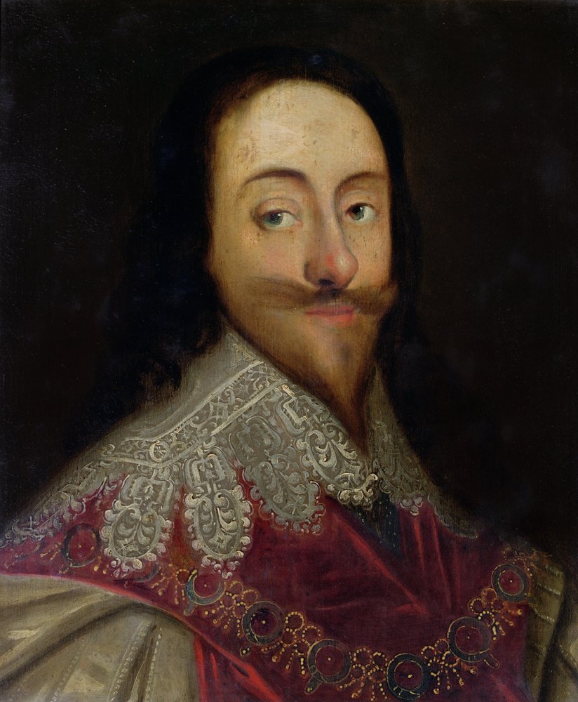 Charles I (1600-49) (panel) af Daniel Mytens
