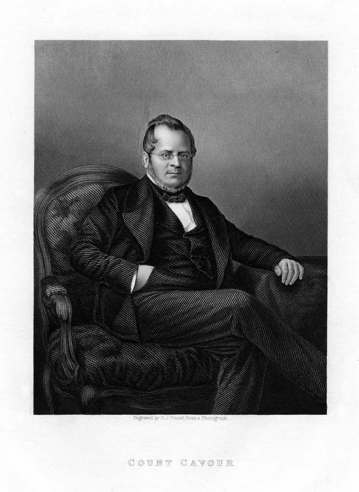 Greve Camillo Benso di Cavour, italiensk politiker, 1800-tallet af Daniel John Pound