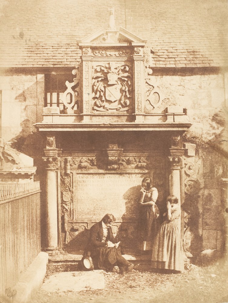 Edinburgh. Gråbrødrenes Kirkegård, 1843-47. Skabere: David Octavius Hill, Robert Adamson, Hill & Adamson. af Hill and Adamson
