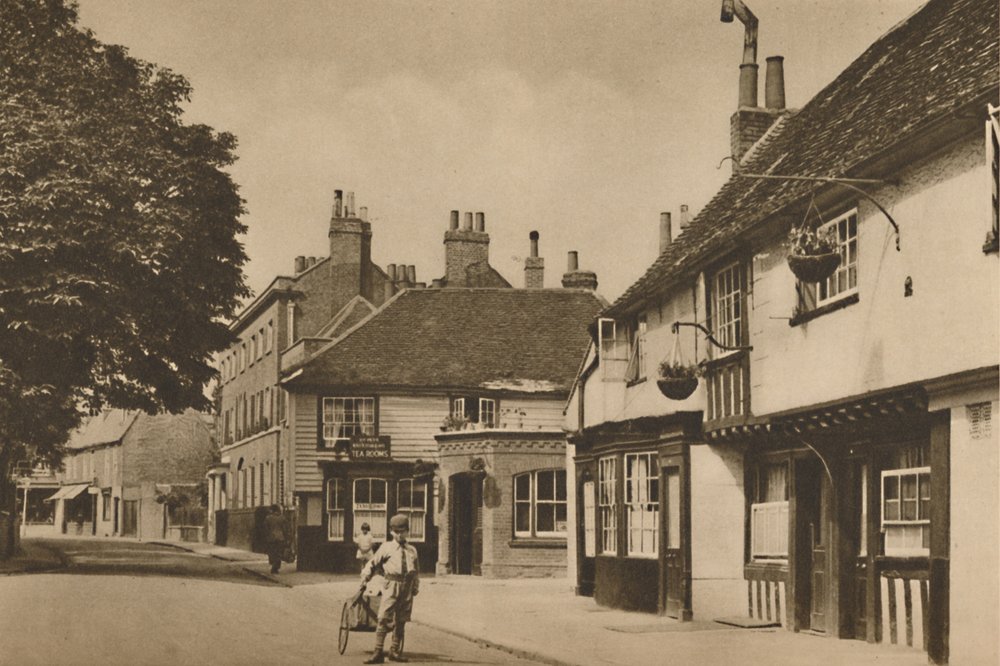 Church Street, Chiswick, med hvad der plejede at være Burlington Arms, c1935. af Donald McLeish