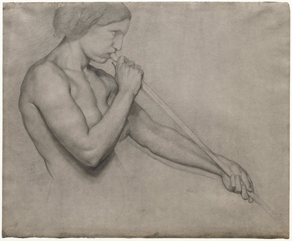 Engel blæser i trompet af Edgar Degas