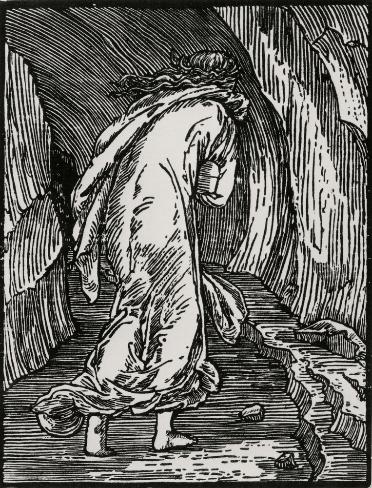 Går ind i helvede af Edward Coley (after) Burne-Jones