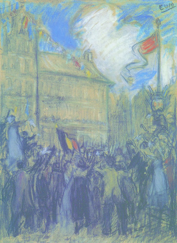Fejring på Grote Markt af Eugeen van Mieghem