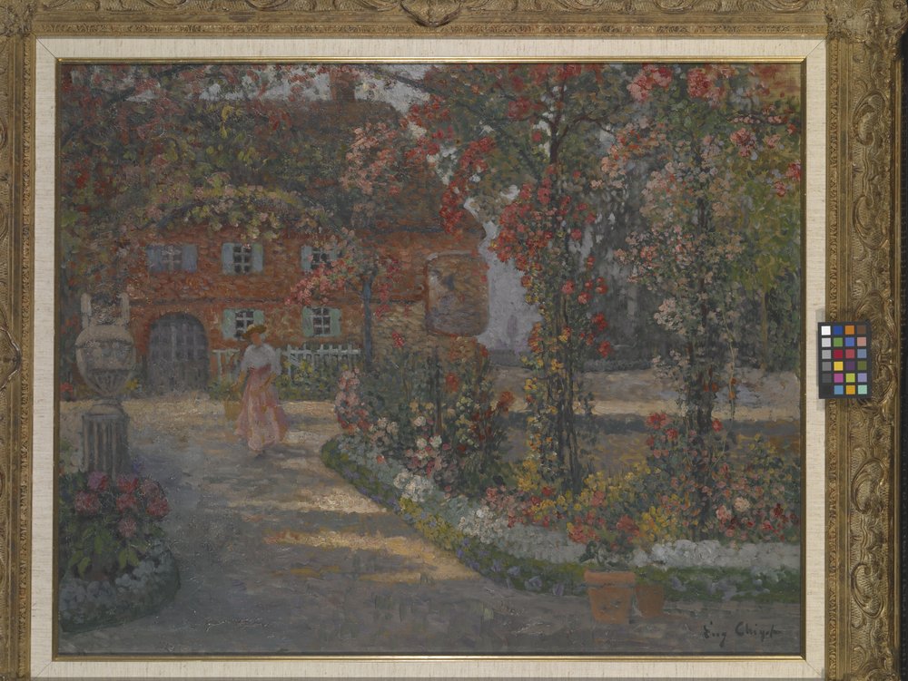 Le Mazet At Juan-Les-Pins (olie på lærred) af Eugene Chigot