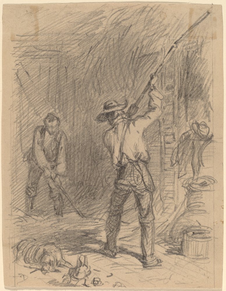 Mand flagrende af Felix Octavius Carr Darley