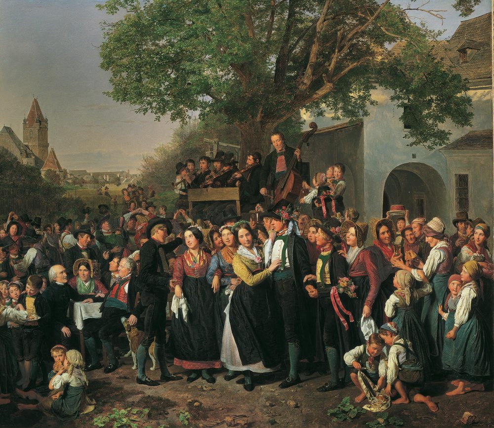 Nedreøstrigsk bondebryllup af Ferdinand Georg Waldmüller