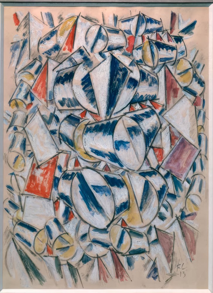 "Kontrast mellem former" (Formenkontrast) af Fernand Leger