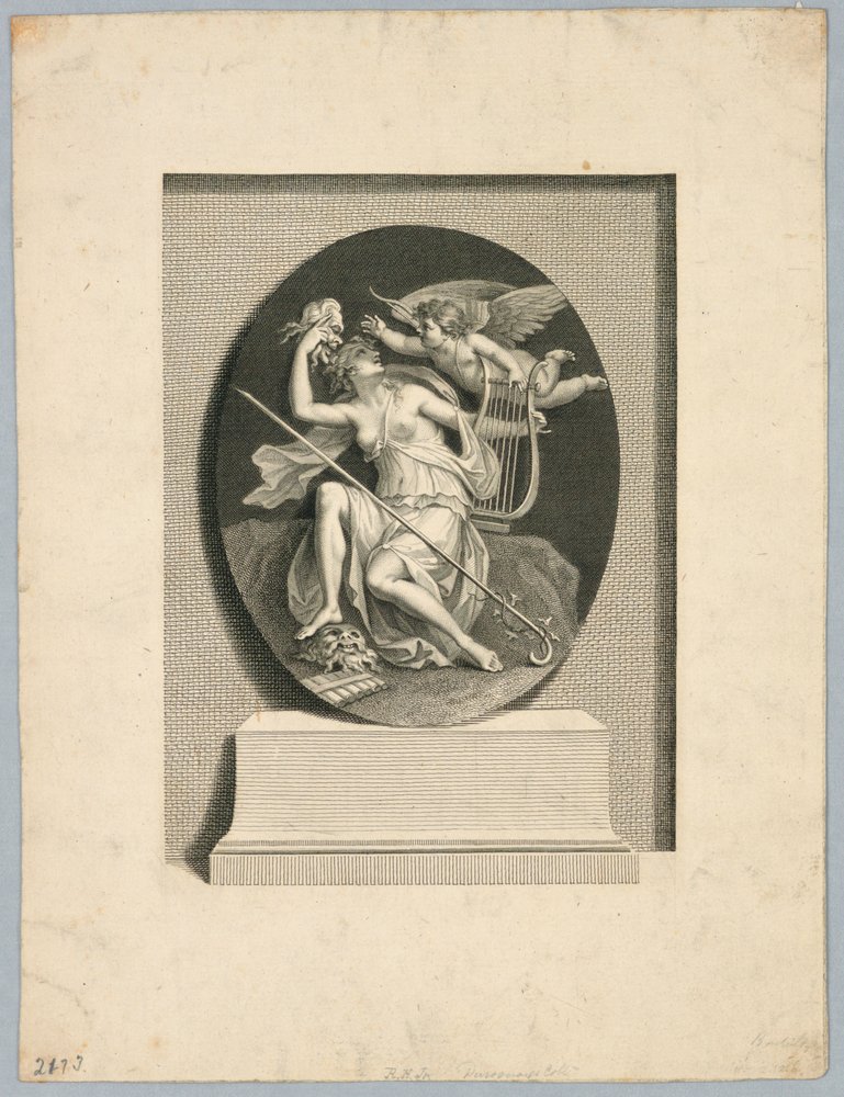 Muse med de dramatiske masker af Francesco Bartolozzi