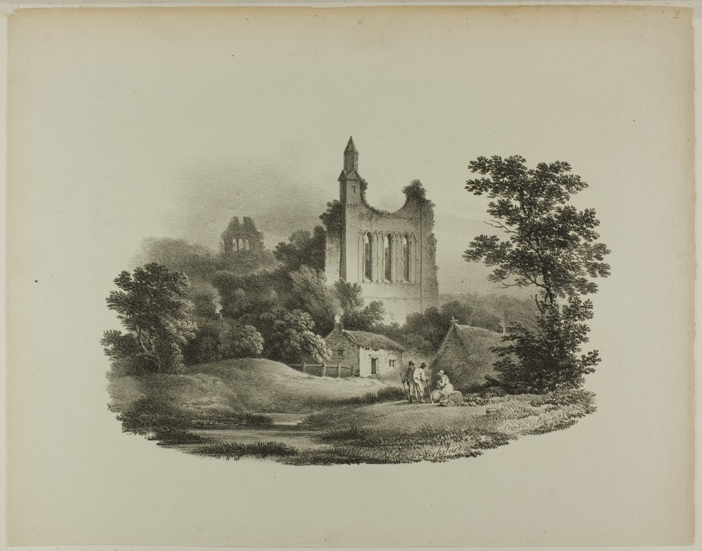 Byland Abbey, Yorkshire af Francis Nicholson