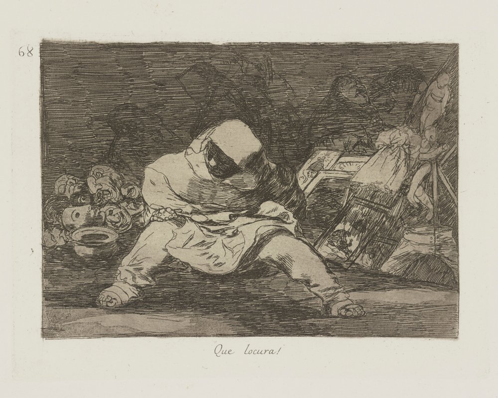 Hvilket vanvid! (Hvilken Galskab!), pl. 68 fra serien The Disasters of War af Francisco de Goya