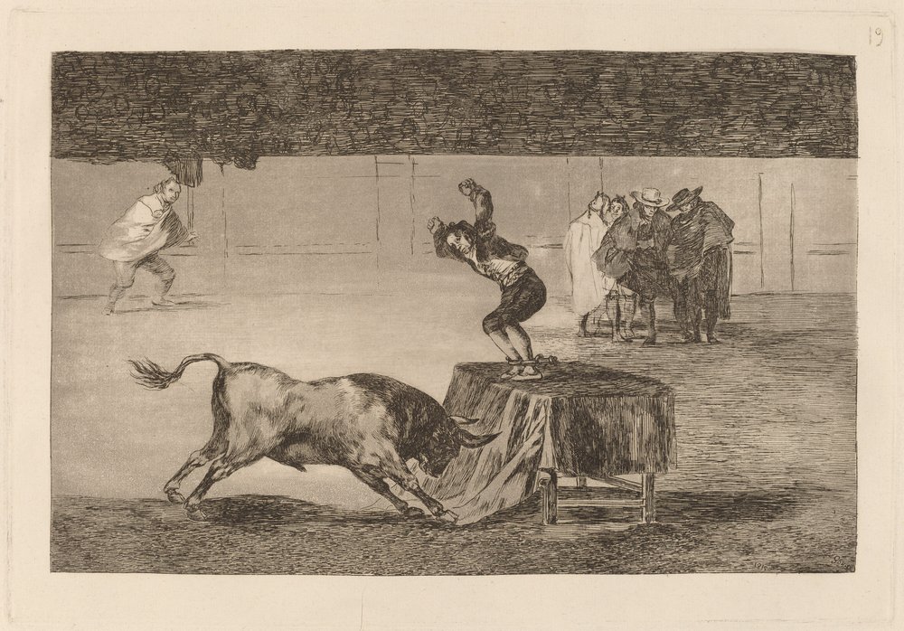 Endnu en galskab af ham på samme plads (Another Madness of His in the Same Ring) af Francisco de Goya