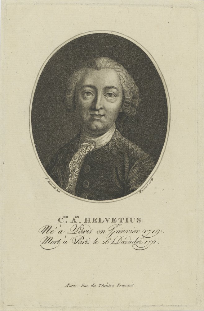 Portræt af Claude Adrien Helvetius 1715-1771, ca. 1800. af Francois Bonneville