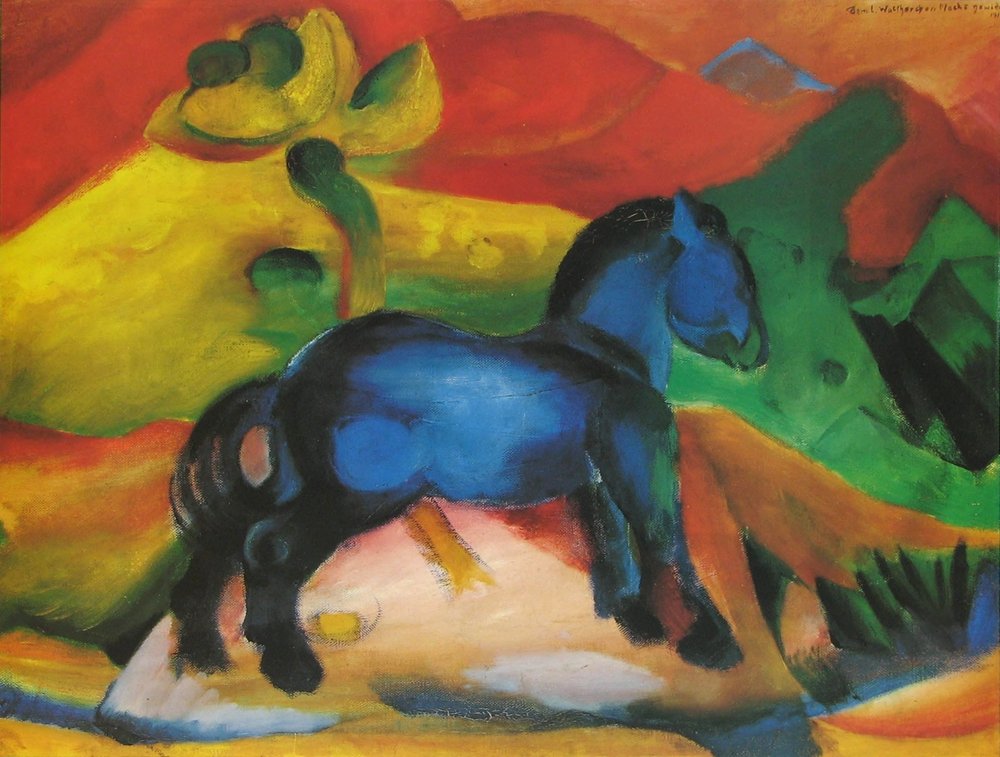 Den lille blå hest af Franz Marc