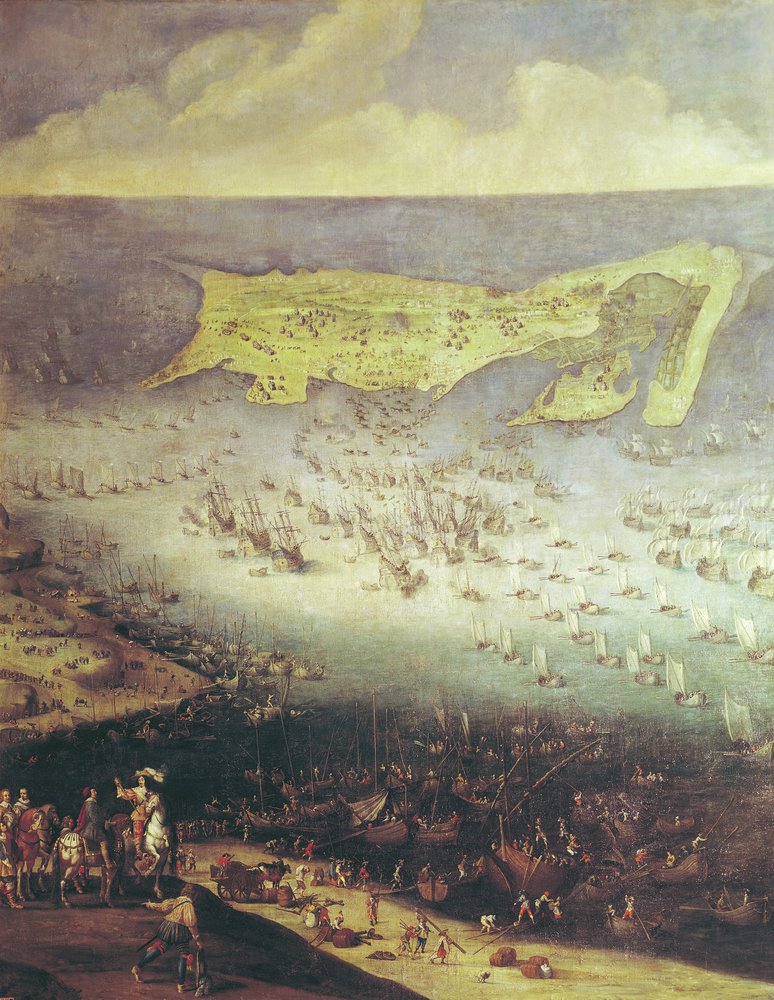 Ophævelsen af belejringen af Ile de Re, 8. november 1627 (se 158116 og 182427 for detaljer) af French School