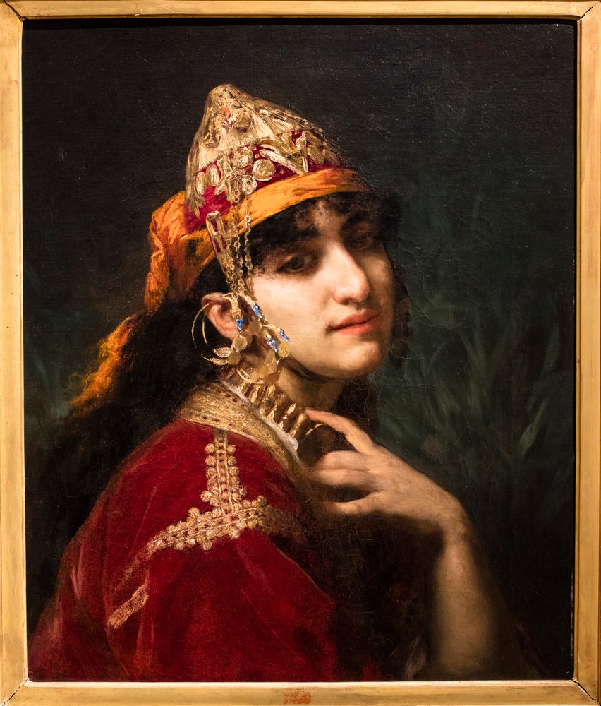 Halima (olie på lærred) af Gaston Saintpierre