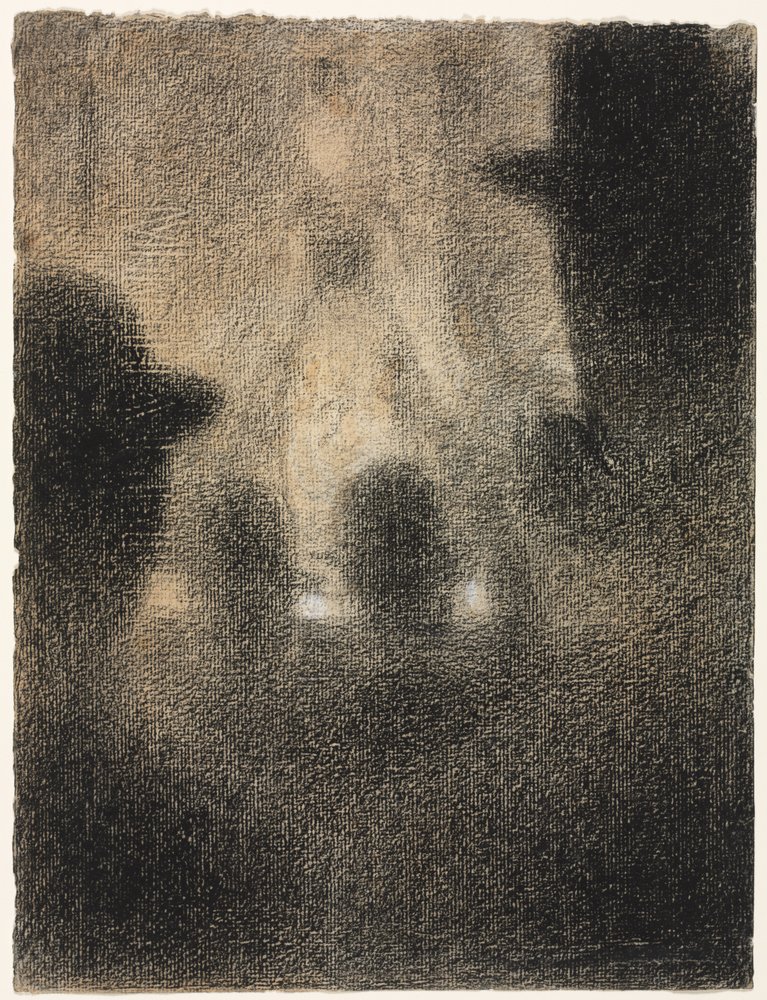 Café-koncert, 1887-1888. af Georges Seurat