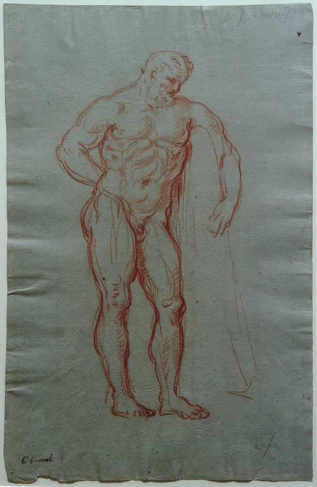 Studer efter figuren af ​​Farnese Hercules af Giacinto Calandrucci